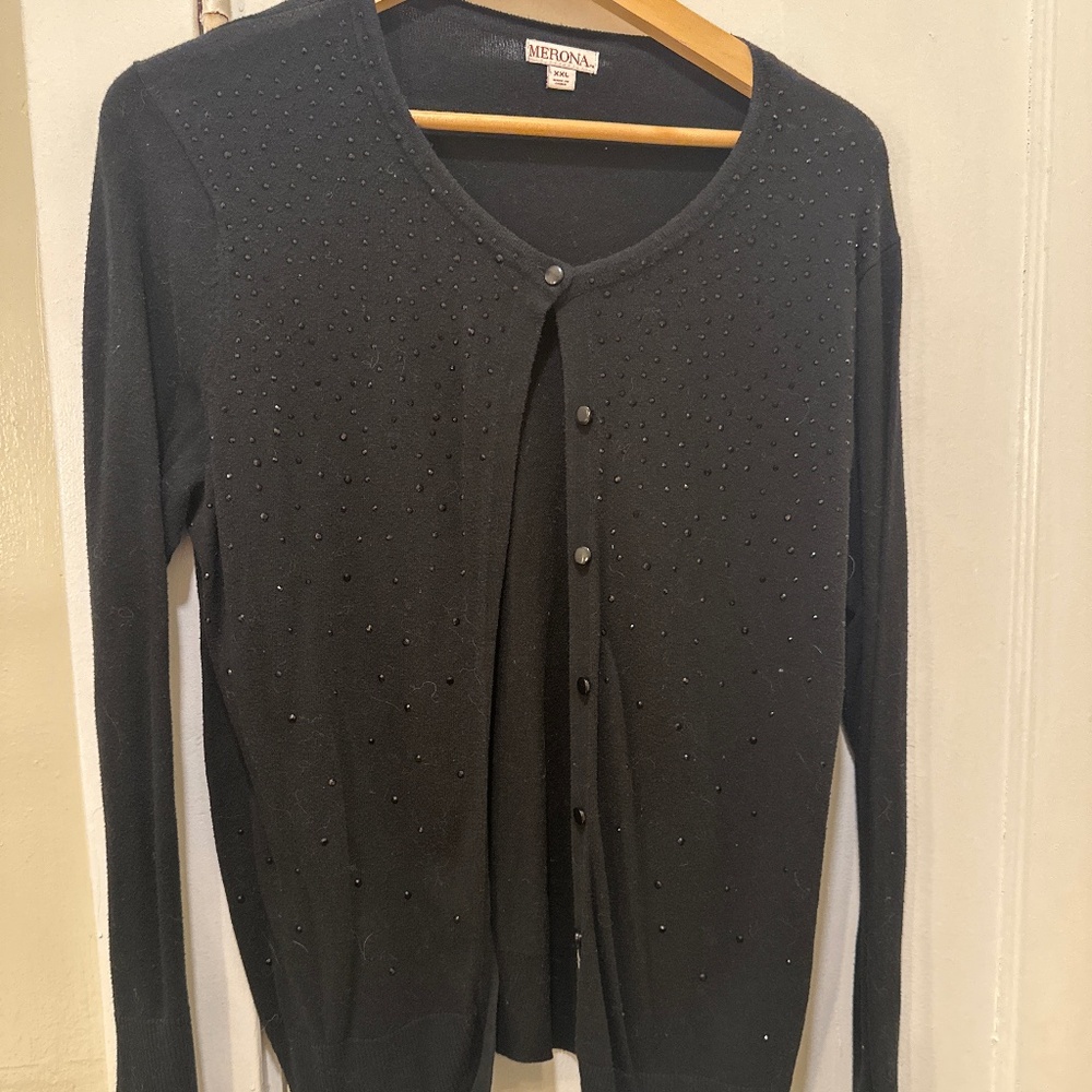 Sparkle beaded black sweater